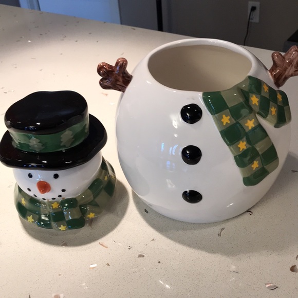 Snowman cookie jar - Picture 2 of 4